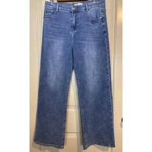 Katch Me Women's Premium Denim Light Wash Wide Leg Jeans EUR 44 / US 12 14 XXL